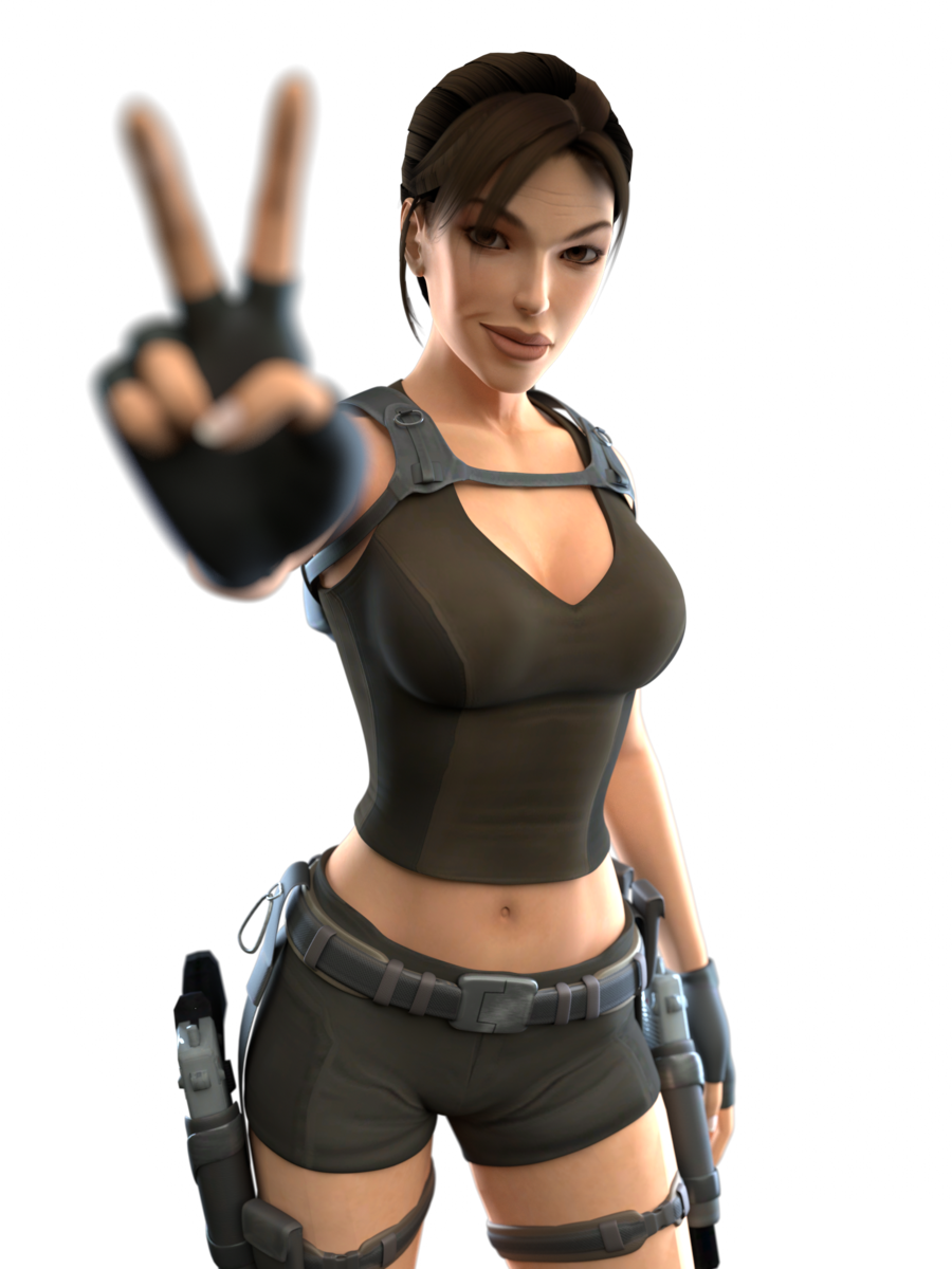 Lara Croft With Transparent Background (900x1200), Png Download