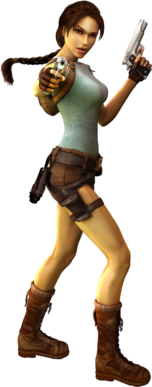 Lara Croft Classic - Lara Croft Tomb Raider Anniversary (600x1300), Png Download