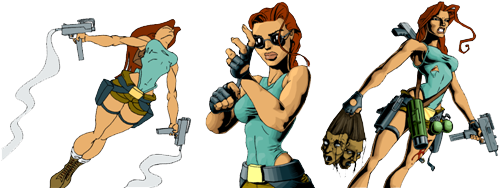 Develop01 - Lara Cruz Tomb Raider (586x221), Png Download