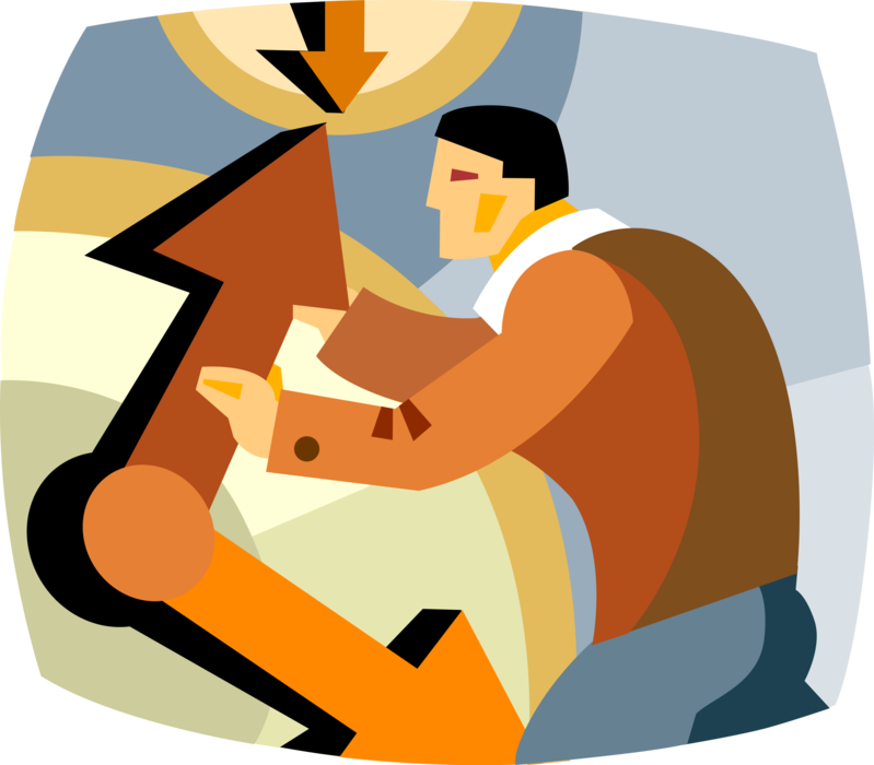 Vector Illustration Of Businessman Adjusts Clock Hands - Project (799x700), Png Download