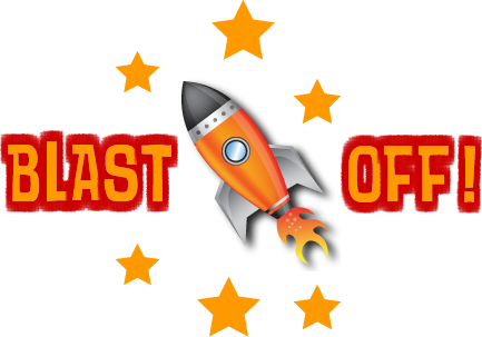 Visit - Rocket Blast Off Clipart (433x303), Png Download