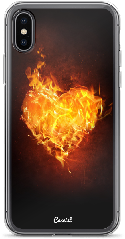 Heart On Fire (1000x1000), Png Download
