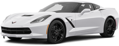 2018 Chevrolet Corvette - 2018 Corvette White And Black (640x316), Png Download