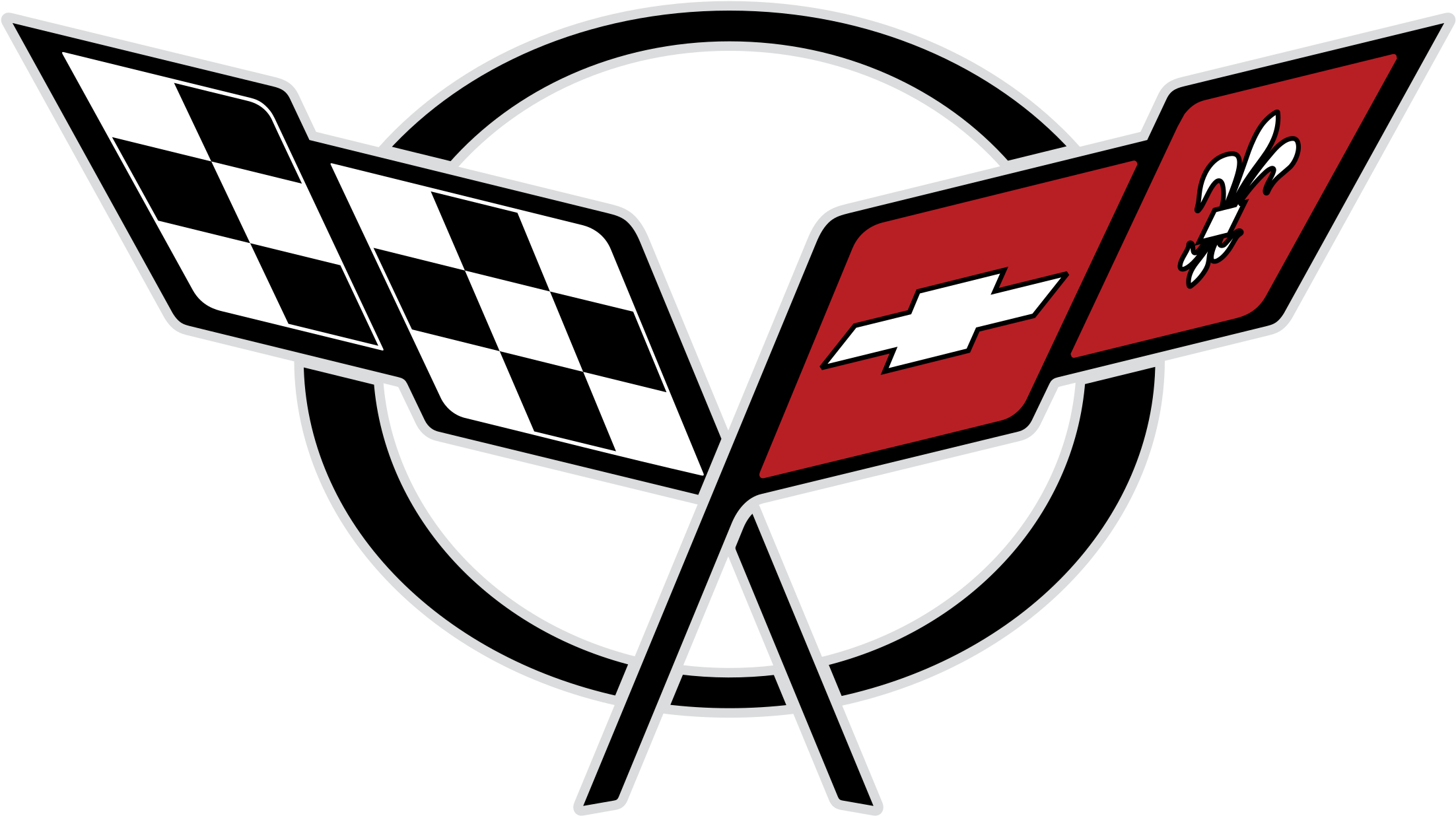 Corvette Logo Png Transparent - Corvette Emblem (2400x2400), Png Download