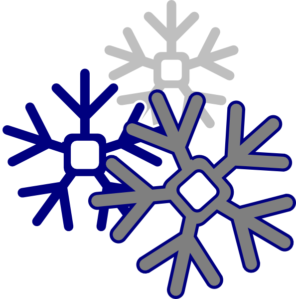 Snow Day - Blue Snowflake Transparent Background (594x599), Png Download