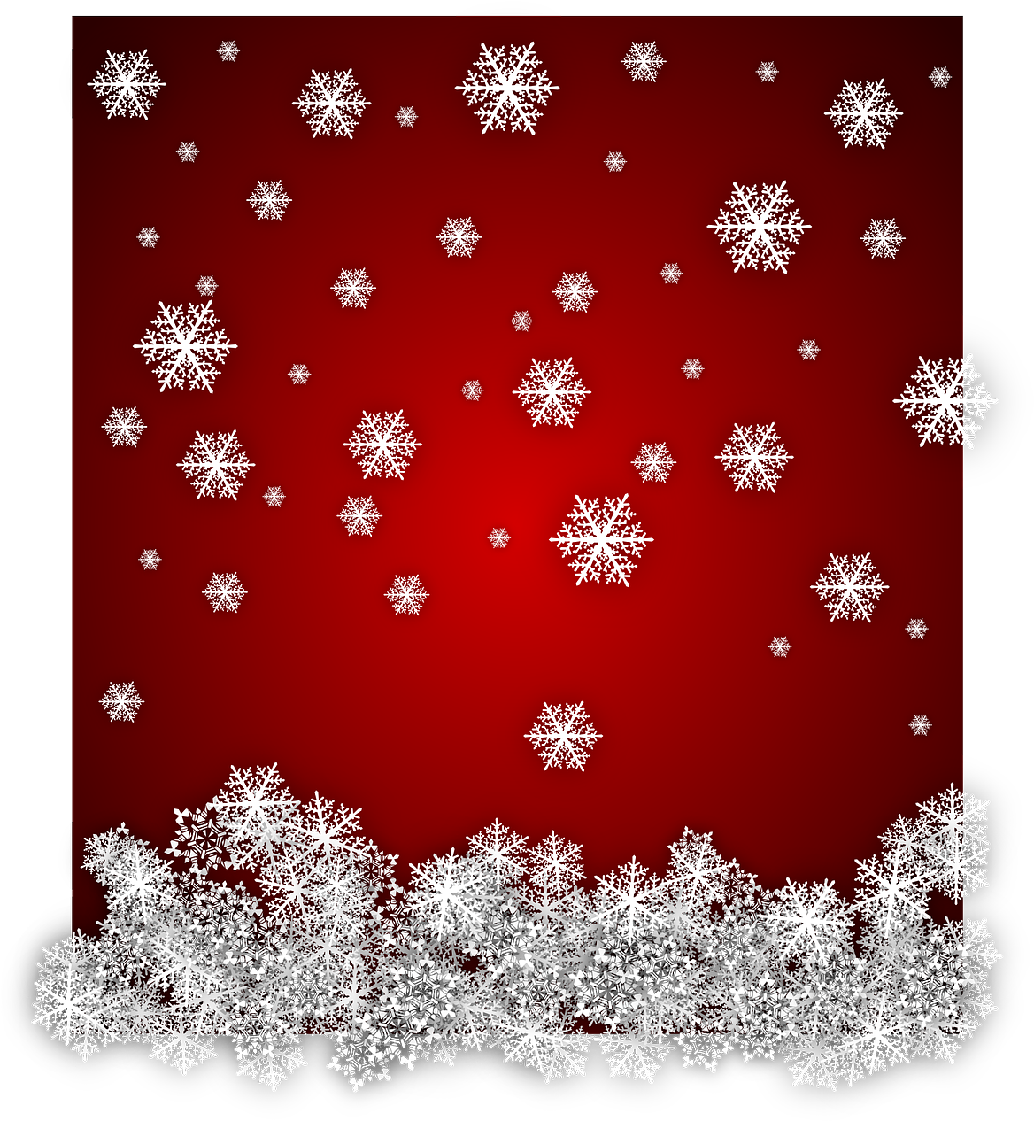 Frozen Snowflakes, Snow, Winter, Cold, Icy, Frozen - Snowing On Red Note Cards (pk Of 10) (593x640), Png Download