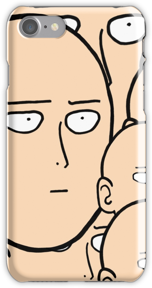 Of Saitama's Face Iphone 7 Snap Case - Mobile Phone (750x1000), Png Download