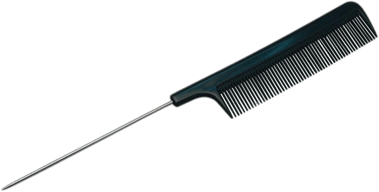 Comb Metallic Handle - Tail Comb (789x607), Png Download