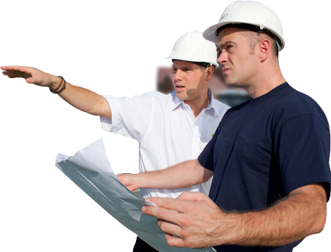 Engineer And Architect Working On A Construction Project - Architect Engineer Png (470x358), Png Download