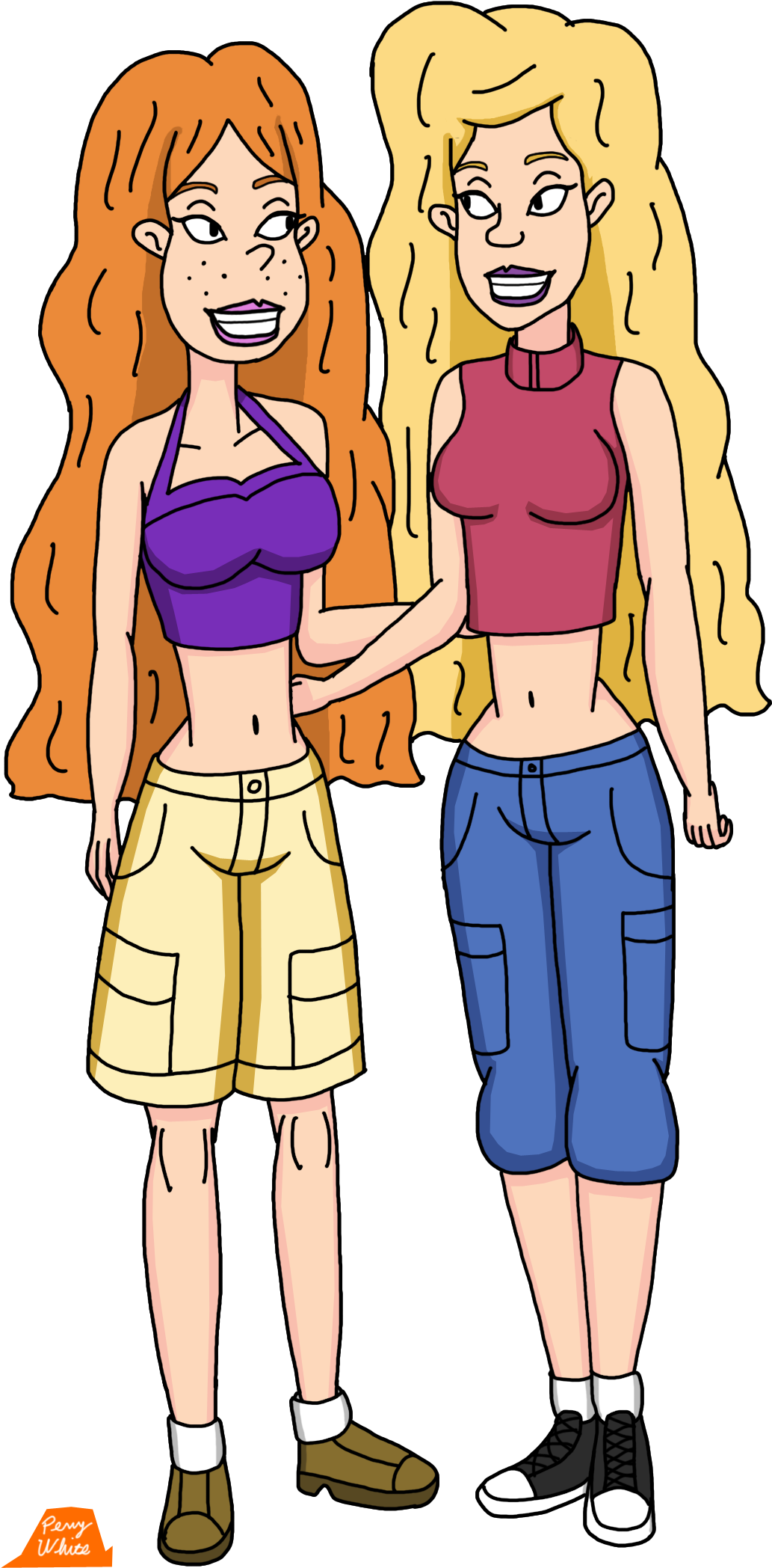 Eliza And Debbie Thornberry (1118x2152), Png Download
