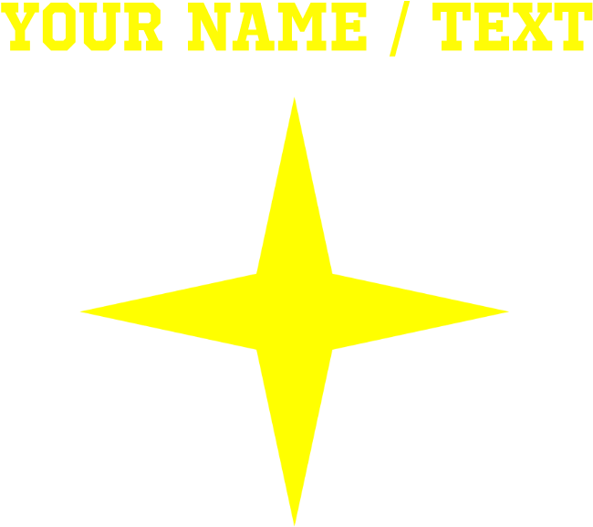 Custom Yellow Four Point Star Flask Necklace By Artandshapes - Deimon Devil Bats (700x700), Png Download