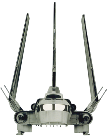 Front View Of A Lambda-class Shuttle - Lambda Class Shuttle Png (367x457), Png Download