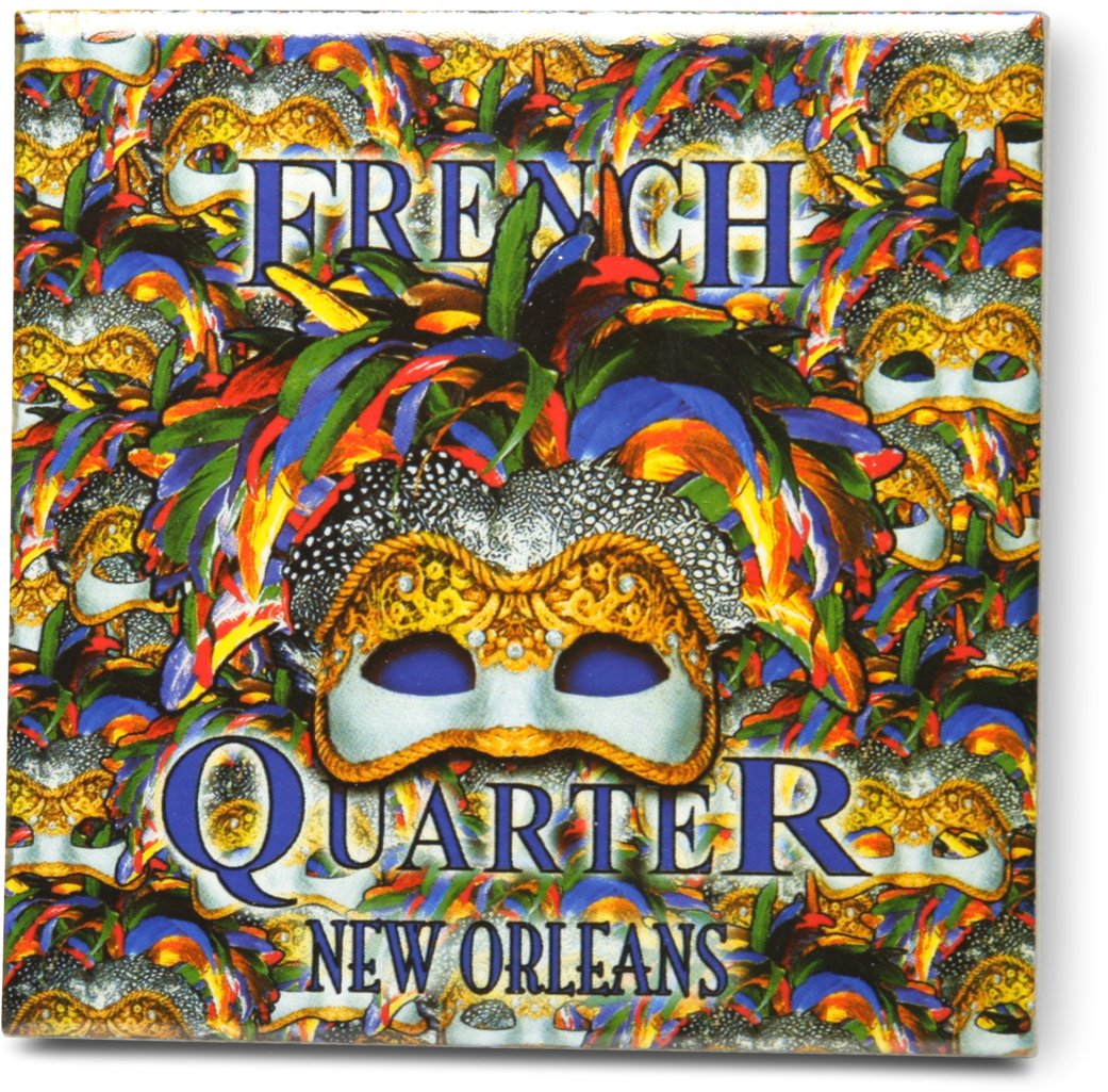 Picture Of French Quarter Tile With Mardi Gras Mask - French Quarter Plastic Spoon Rest (1500x1500), Png Download