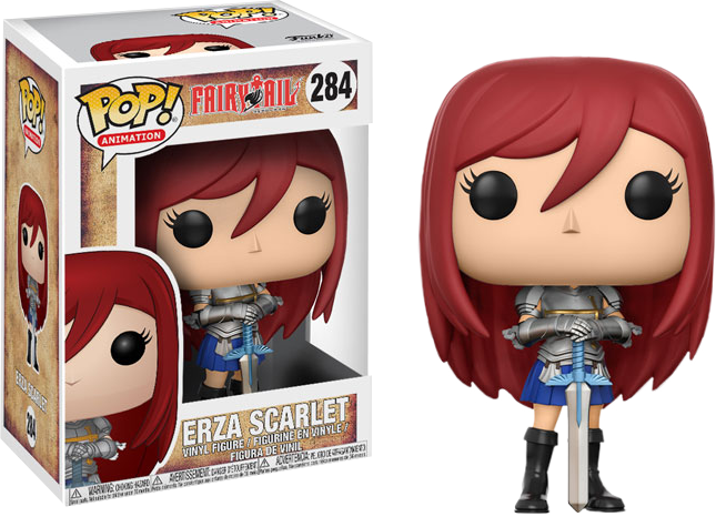 Erza Scarlet Funko Pop Vinyl Figure - Fairy Tail Funko Pop (645x466), Png Download