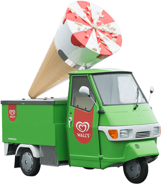 Ice Cream Van Conversions - Piaggio Ice Cream Van (621x630), Png Download