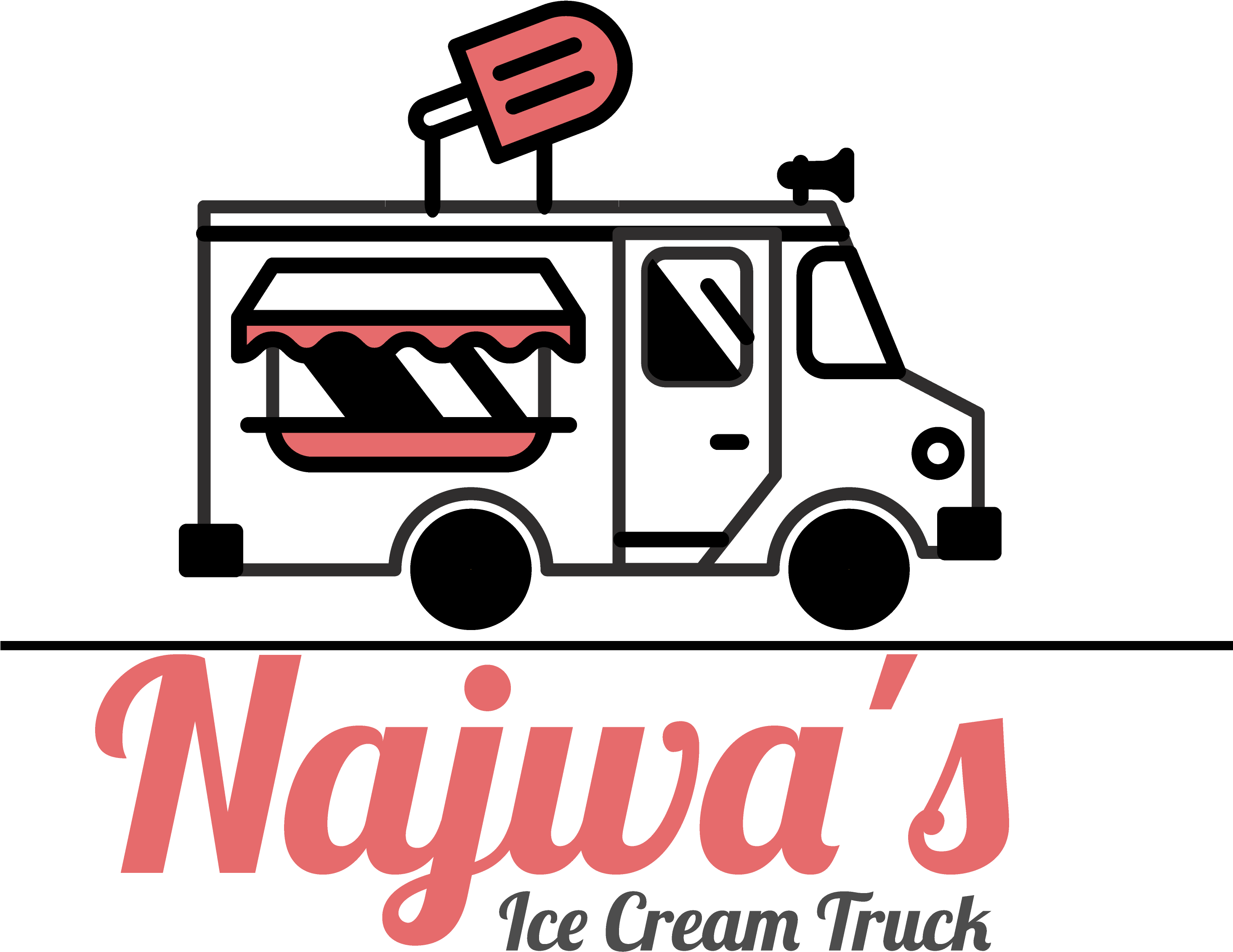 Najwas Ice Cream Truck - Ice Cream (2933x2343), Png Download