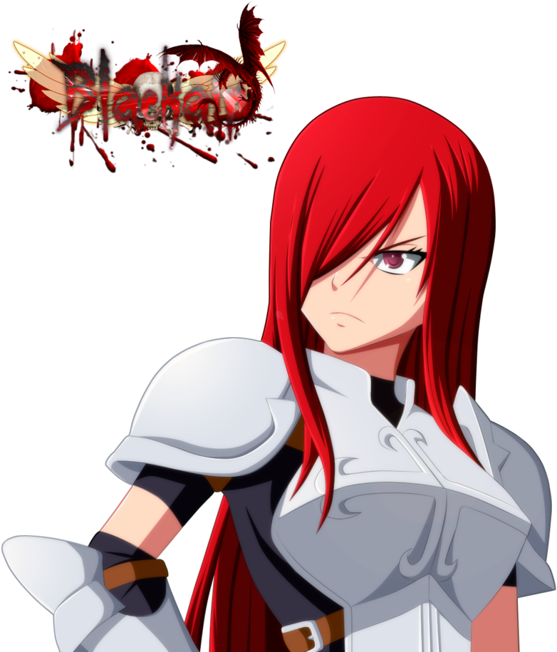 Pin Artoria On Erza Pinterest Scarlet Anime And Manga - Red Hair Knight Anime (860x929), Png Download