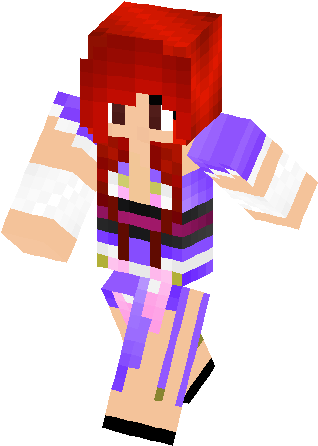 Erza Scarlet Skin - Minecraft (317x453), Png Download
