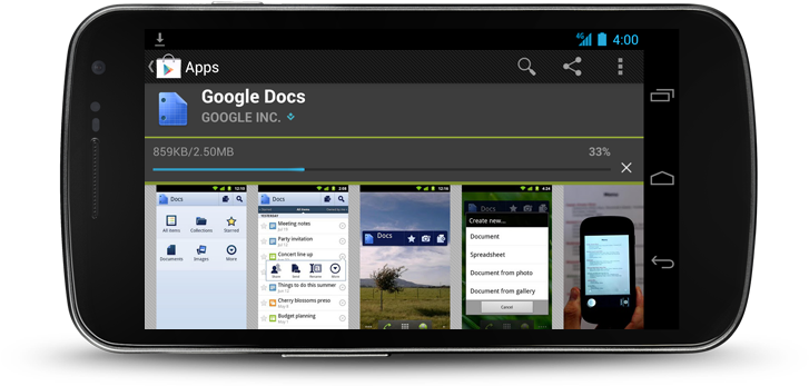 The Progress Bar Should Always Travel From 0% To 100% - Google Docs Android (760x348), Png Download