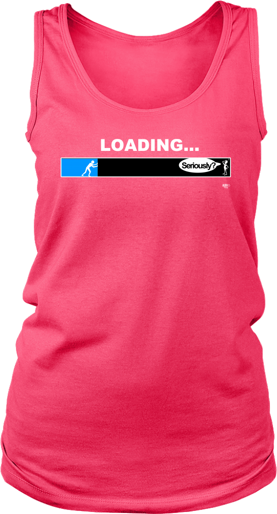 Loading Bar Funny Ladies Tank - Mommy Shark (1024x1024), Png Download