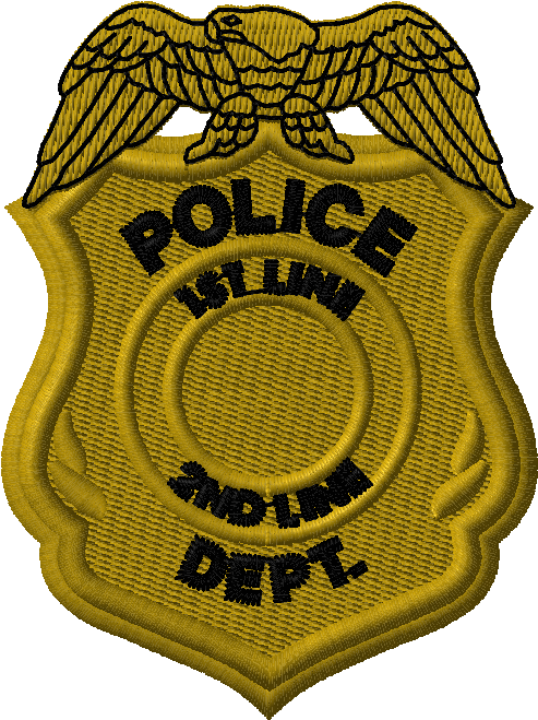 Emb Stk Le Badge Shield Gold 5 - Badge (503x669), Png Download