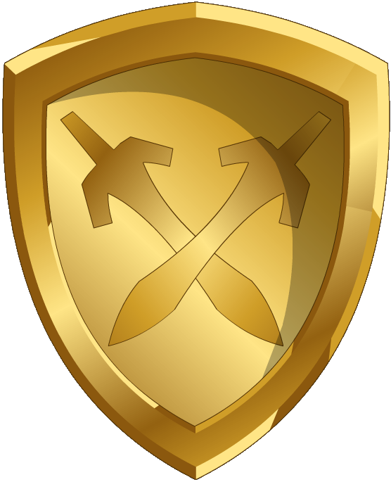 Free Gold Shield Png - Shield With Sword Emblem (556x685), Png Download