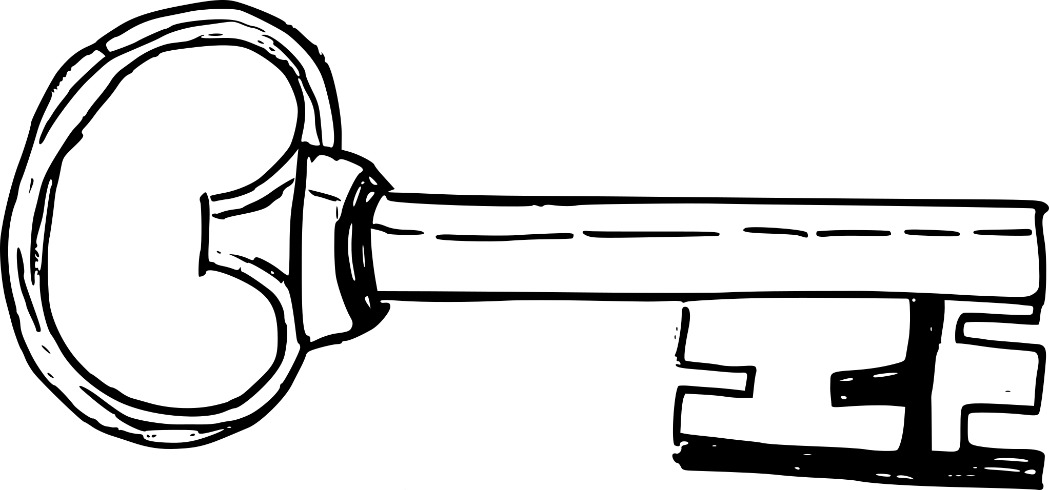 Heart Skeleton Techflourish Collections Drawing Png - Key Drawing (1024x479), Png Download