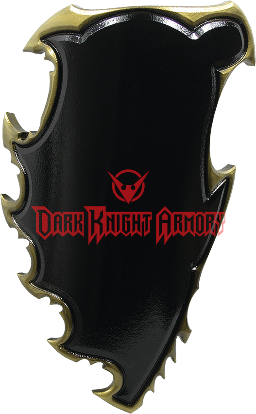 Black And Gold Chaos Larp Battle Shield - Portable Network Graphics (850x850), Png Download