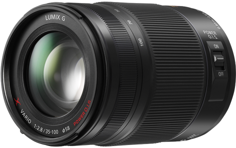 Aspheric Lens Vario Mm H Hs Panasonic - Panasonic 35-100mm F/2.8 Lumix G Vario Zoom Lens (470x353), Png Download