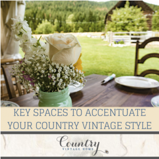 Key Spaces To Accentuate Your Country Vintage Style - Tableware (600x315), Png Download