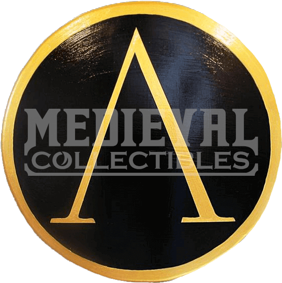 Wooden Gold Greek Lambda Shield - Greek Shields (564x564), Png Download