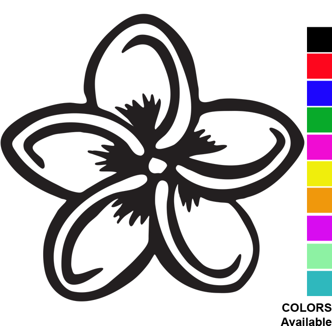 Frangipani Stencil (700x700), Png Download