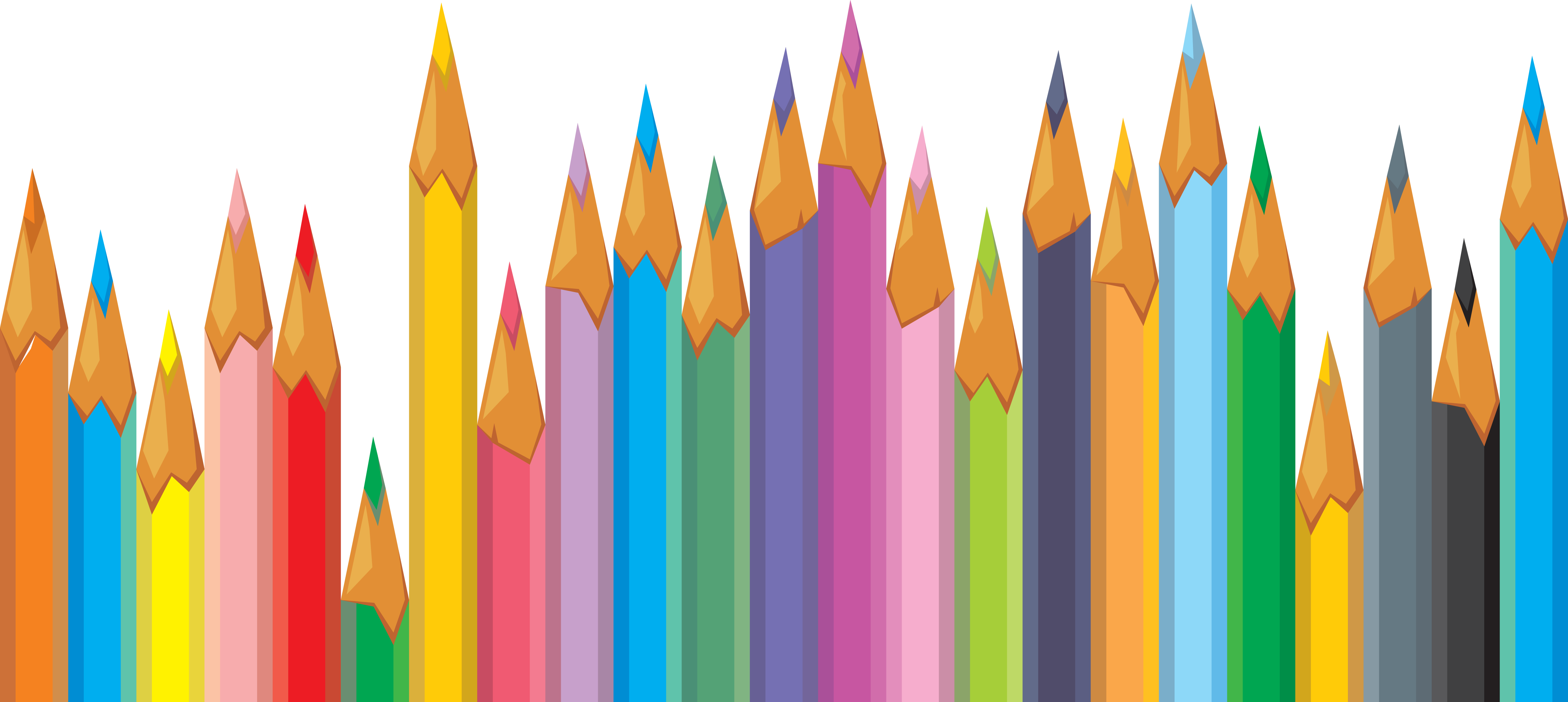 Crayons Png Download - Dessin Crayons De Couleur (5222x2339), Png Download