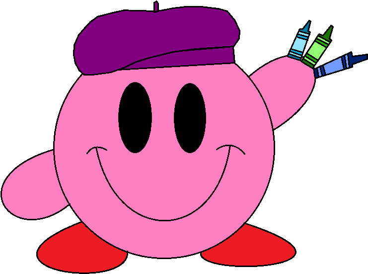 Kirby And His Crayons - Crayon (845x693), Png Download