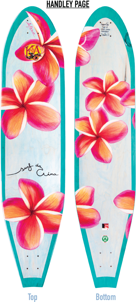 Kota Longboards - Kota Longboards Kota Surf Da Aina Plumeria Dauntless (700x1000), Png Download