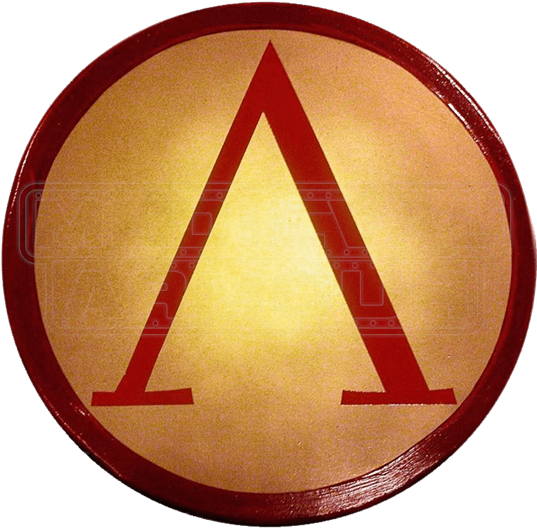 Wooden Red And Gold Lambda Shield - Armour (550x550), Png Download