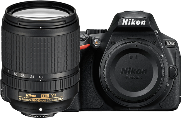 Nikon/1577 - Nikon D5600 18 140mm Vr (700x595), Png Download
