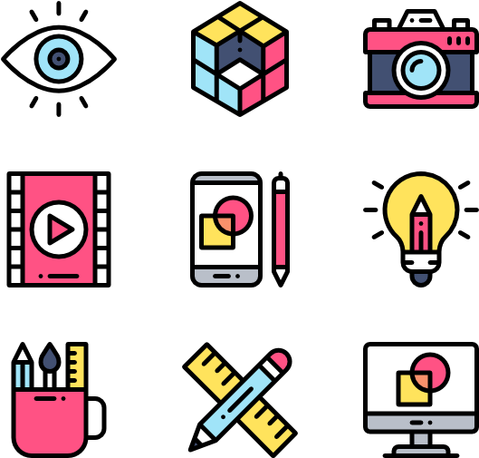 Art & Design 50 Icons - Web Design Icons Png (600x564), Png Download