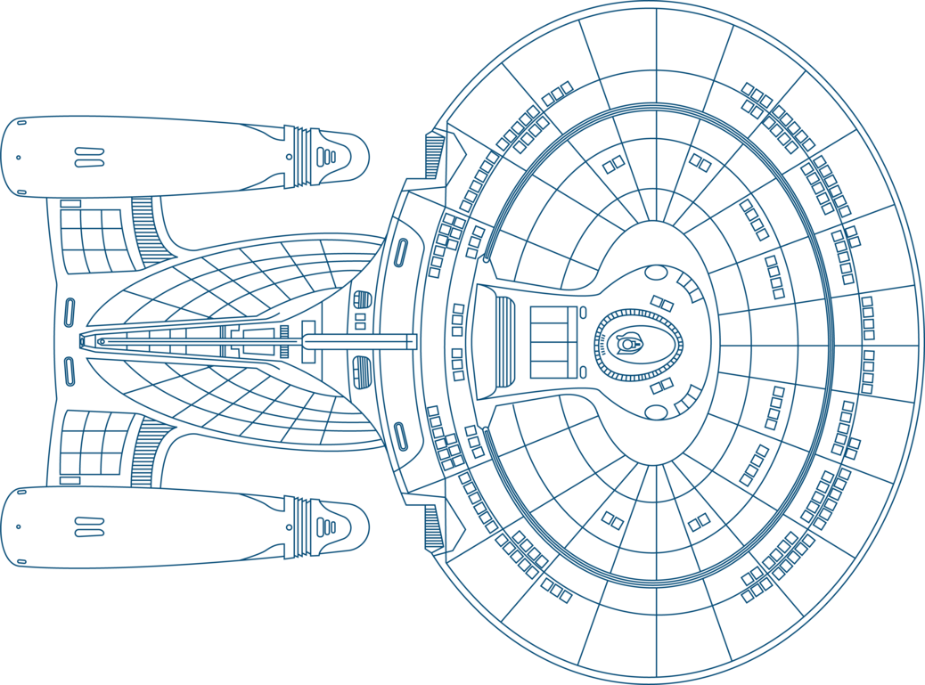 Top View Uss By Zeetos On Deviantart - Uss Enterprise Top View (1038x769), Png Download