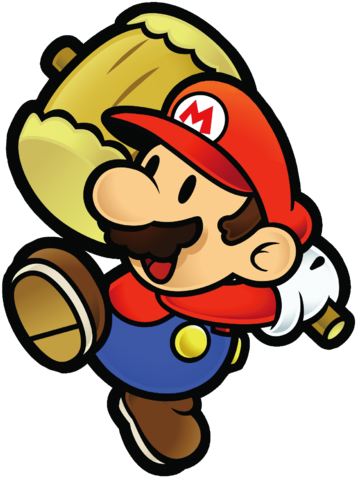 Paper Mario Super Hammer - Paper Mario Png (362x480), Png Download