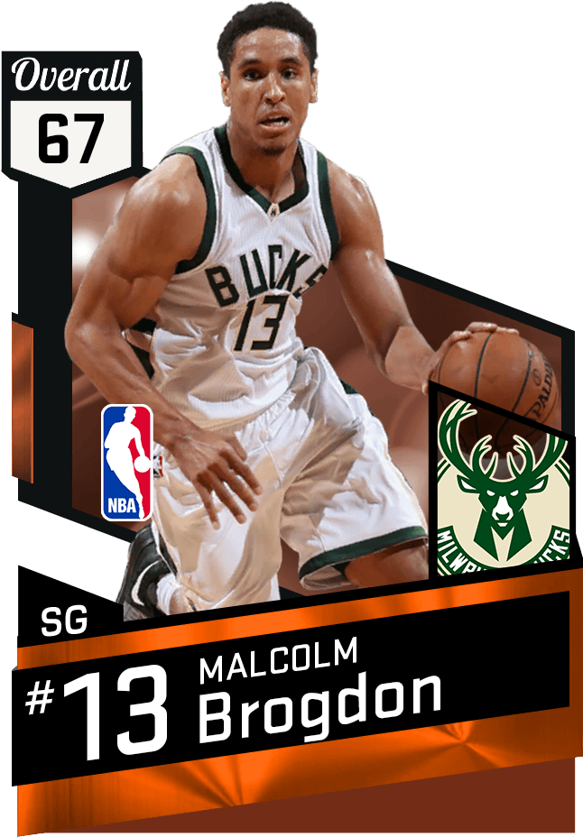 Nba 2k17 Gold Badge Png Image Free Library - Malcolm Brogdon Nba 2k17 (651x941), Png Download