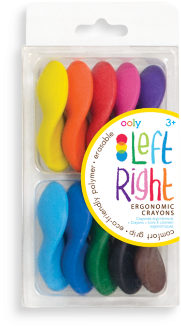 Png Free Stock Left Right Ooly - Left/right Crayons (set Of 10) (800x800), Png Download