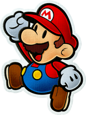 216kib, 350x467, Paper Mario - Paper Mario Color Splash Mario And Huey (350x467), Png Download