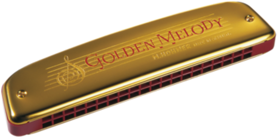 Hohner Tremolo Diatonic Golden Melody Harmonica - Hohner Golden Melody C 40 Harmonica (400x400), Png Download