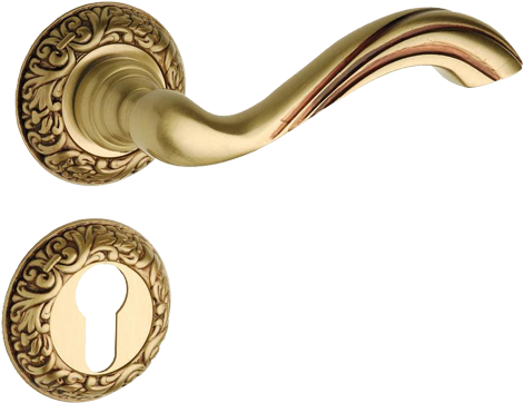 Door Lever Handle On Rose With Key Hole - Widget (500x500), Png Download