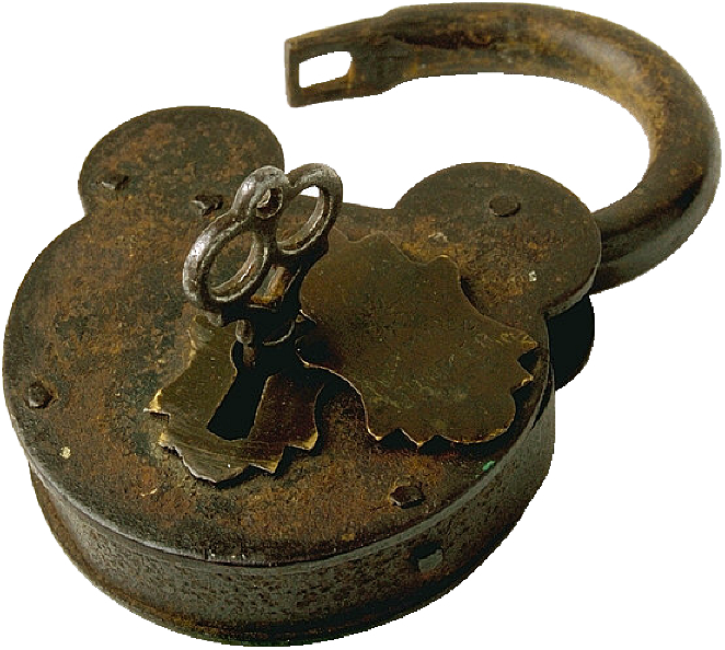 About - Antique Lock And Key (662x594), Png Download