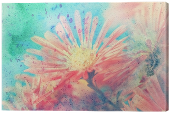 Artwork With Red Aster's Flowers Canvas Print • Pixers® - 2017 New Year New You Blooming Monthly Planner: Large (400x400), Png Download