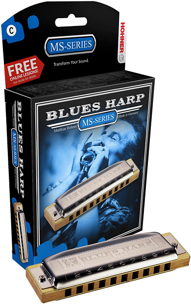 Hohner Ms Series Blues Harp Harmonica Key Of A Made - Hohner Blues Harp Harmonica Key Of C (685x620), Png Download