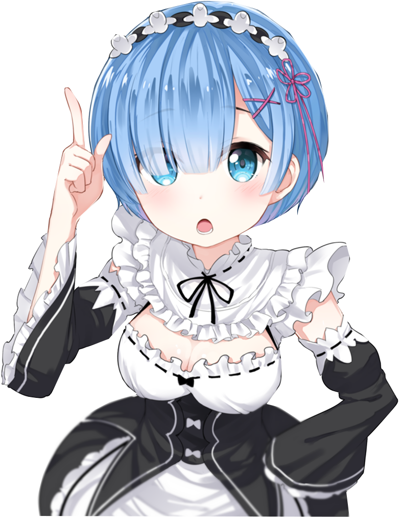 Sticker De Larryanonymous Sur Kikoojap Anime Rem Sticker - Rem Fondo De Pantalla Movil (1400x1050), Png Download