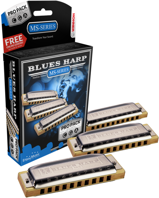 Hohner Blues Harp Ms Propack Includes Key Of G,c,a (570x700), Png Download